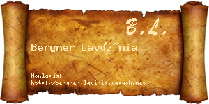 Bergner Lavínia névjegykártya